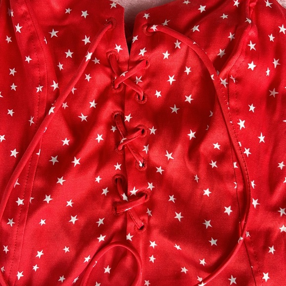 ❤️ Zara Red with white Stars Bodysuit - Picture 7 of 11
